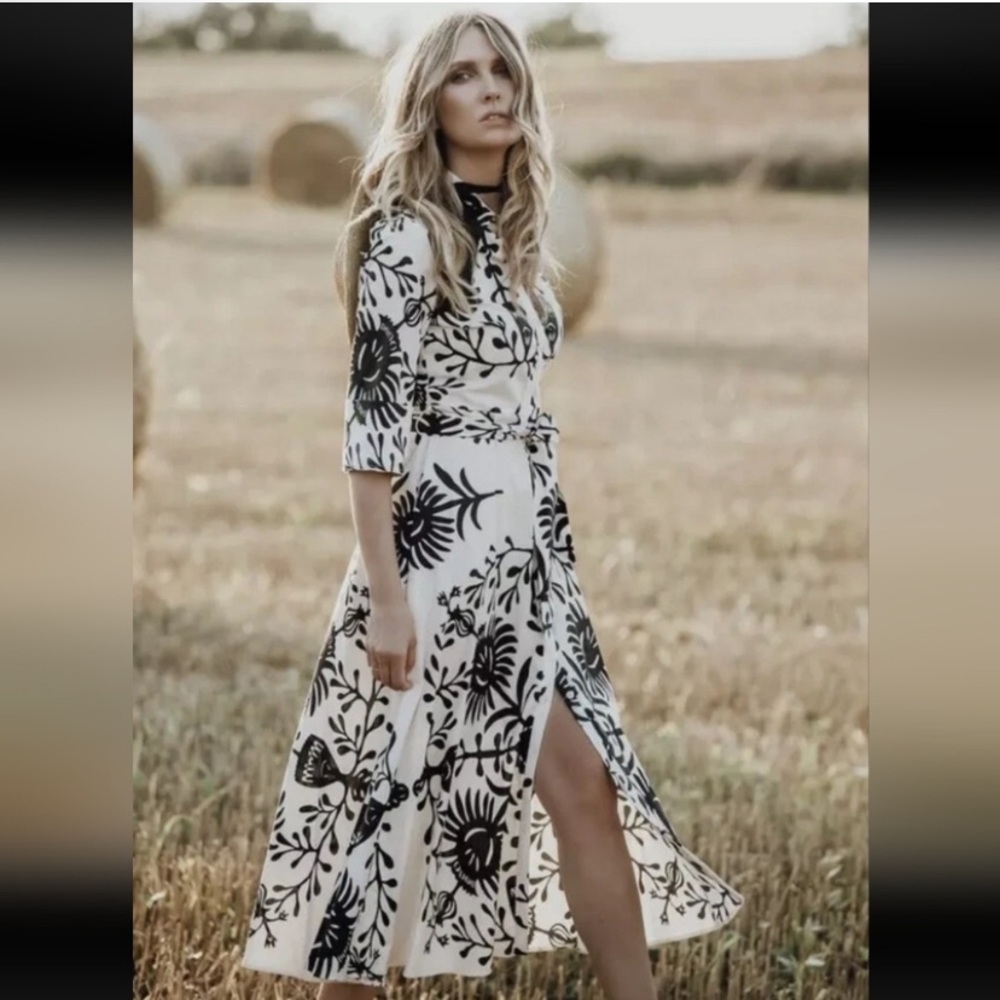 *BLOGGER FAVE* ZARA black & white pattern maxi dress